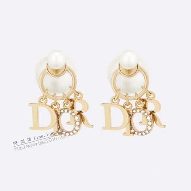 Dior飾品 迪奧經典熱銷款字母大小珠925銀針耳環耳釘  zgd1435